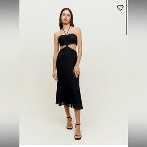Reformation Black Dress Riya! Perfect for Fall wedding